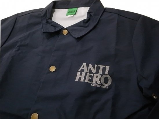 ANTIHERO アンタイヒーロー BLACK HERO REFLECTIVE COACH ブラックヒーロー リフレクティブ コーチジャケット 紺  ネイビー - JONNY BEE ONLINE STORE