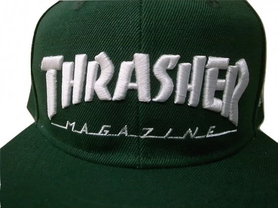 THRASHER スラッシャー ３D MAG LOGO SKATE&DESTORYサイド刺繍