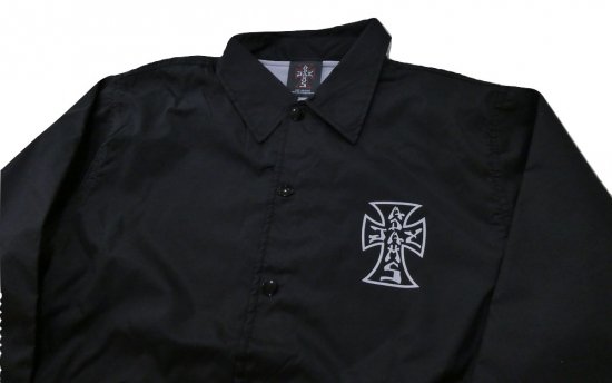 JAY ADAMS ジェイ・アダムス O.G CROSS オリジナルクロス ナイロン コーチジャケット BLACK ブラック 黒x白 - JONNY  BEE ONLINE STORE