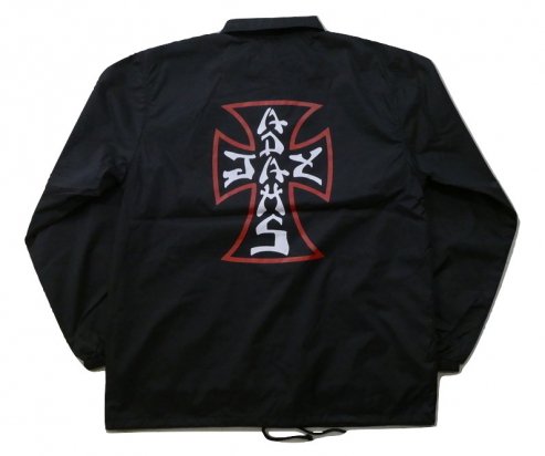 JAY ADAMS ジェイ・アダムス O.G CROSS オリジナルクロス ナイロン コーチジャケット BLACK ブラックxレッド 黒x赤x白 -  JONNY BEE ONLINE STORE