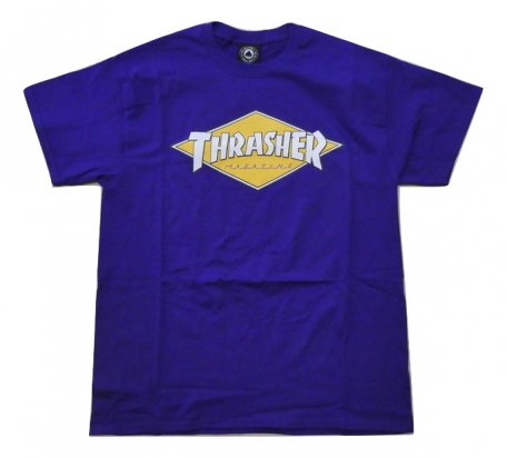 THRASHER スラッシャー DIAMOND LOGO ダイヤロゴ Tシャツ パープル 紫 ...