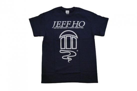 JEFF HO ジェフ・ホー ＃１ フロントロゴ大アイコン Tシャツ NAVY 紺x