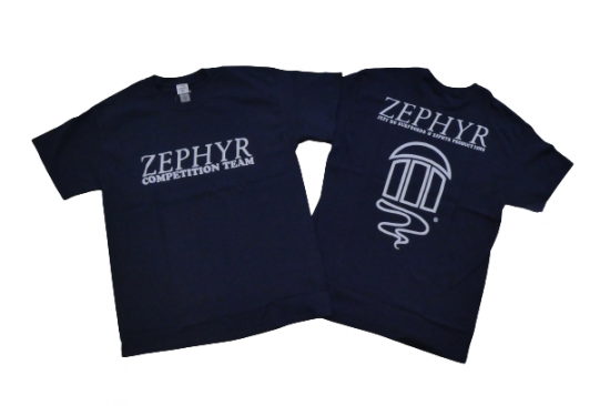 ZEPHYR ゼファー ZP＃N1NV バック月光 フロントチームコンペ大ロゴ LOGO Tシャツ NAVY 紺 ネイビー - JONNY