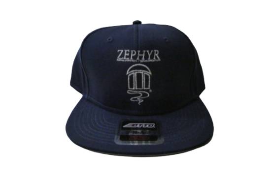 ZEPHYR ICON 月光 ゼファー ロゴアイコン 刺繍 SNAPBACK CAP スナップバック キャップ NAVY 紺x銀 ネイビー/シルバー  - JONNY BEE ONLINE STORE