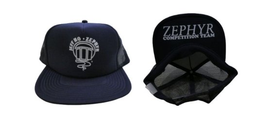 JEFF・HO ZEPHYR ジェフ ホー ゼファー アイコンプリント TRUCKER CAP ポリ メッシュキャップ NAVY 紺 ネイビー -  JONNY BEE ONLINE STORE