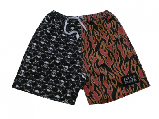 80s life's a beach 総柄 ショートパンツ USA製 Mサイズ ライフ 80s life's a beach 総柄 ショートパンツ USA製 Mサイズ ライフ