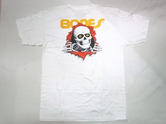 POWELL パウエル RIPPER リッパー 覗きボーンズ ＢＯＮＥＳ Ｔシャツ WHITE 白 - JONNY BEE ONLINE STORE