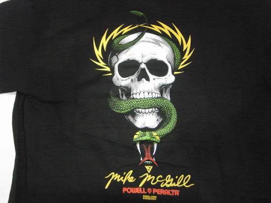 POWELL PERALTA スカルスネーク Tシャツ S 黒 2012 - トップス