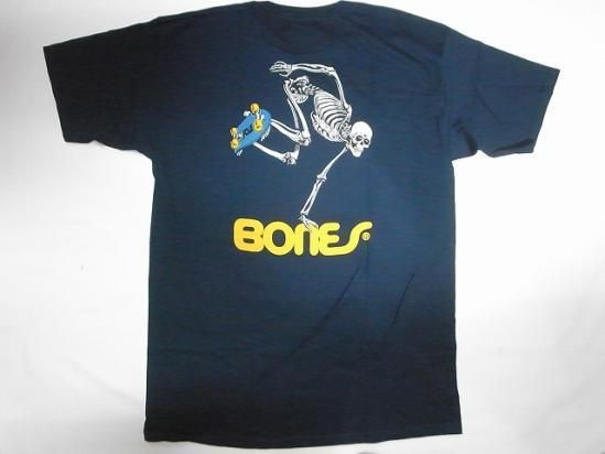 POWELL パウエル SKATESKELTON スケートスケルトン Tシャツ 紺