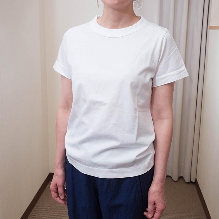 Honnete オネット アイリッシュリネン半袖ギャザーブラウス