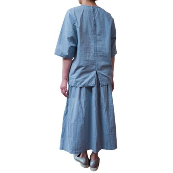homspun シルキーシーチングノーカラーブラウス homspun シルキーシーチングノーカラーブラウス レディース