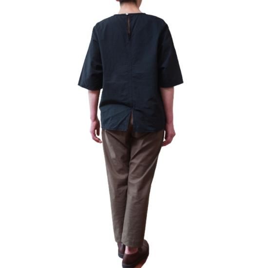 homspun シルキーシーチングノーカラーブラウス Homspun[ホームスパン]バルキーシーチングノーカラーブラウス #4