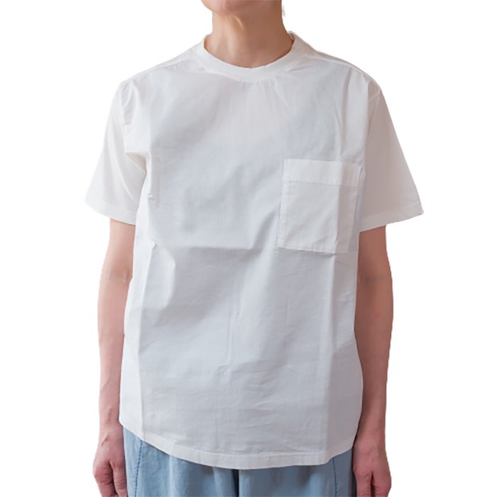 KOFTA [コフタ] ストレッチブロードオーバーダイ  ポケットTシャツ #オフホワイト 