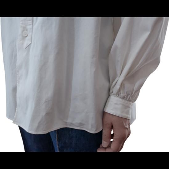 SP（エシュペー） オーガニックコットンギャザーブラウスシャツ ŠP（エシュペー）ORGANIC COTTON SHIRT＃WHITE - リントータル