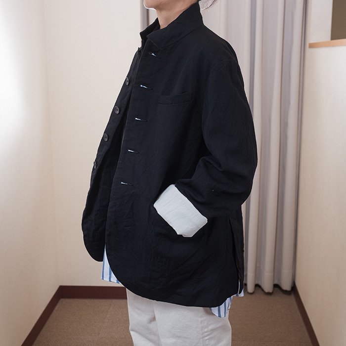 ŠP（エシュペー）WOOL LINEN /JACKET ＃BLACK - リントータル