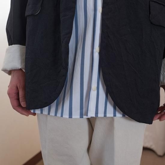 ŠP(エシュペー)WOOL LINEN /JACKET #BLACK - リントータル ŠP(エシュペー)WOOL LINEN /JACKET #BLACK - リントータル