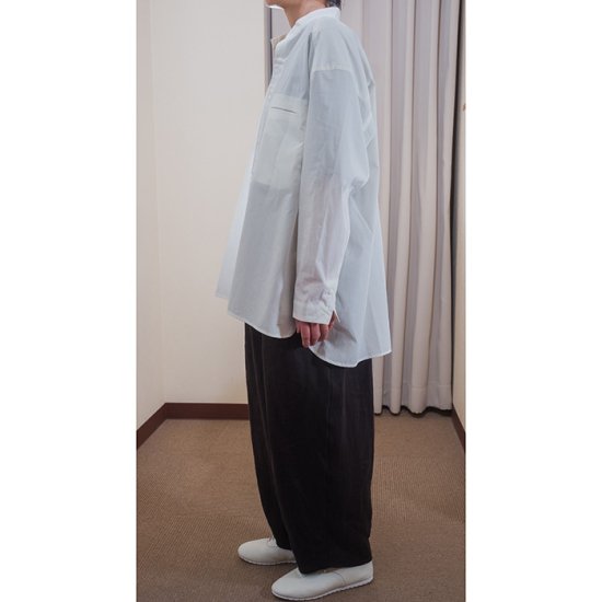 ippei takei [イッペイタケイ] stand collar shirts ＃white - リン