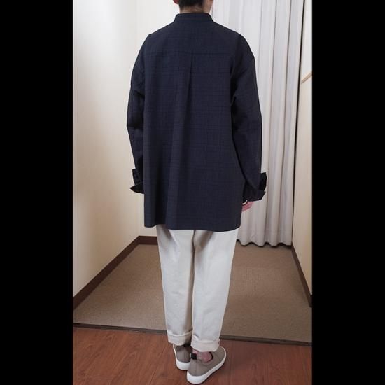 Ippei Takei リネンシャツ ippei takei [イッペイタケイ] basic shirts ＃gray ggm chk