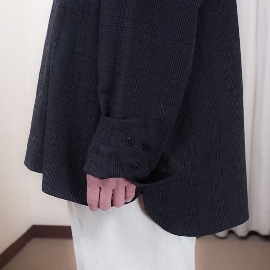 ippei takei ブラック シャツコート ippei takei イッペイタケイ stand collar coat ＜スミクロ