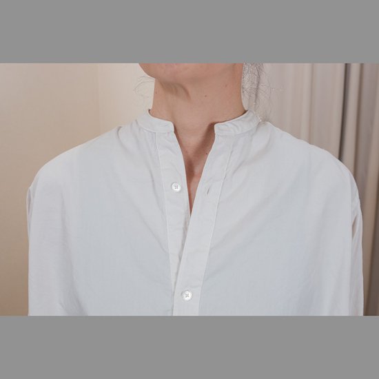 ŠP（エシュペー）ORGANIC COTTON OXFORD /BAND COLLAR SHIRT＃VINTAGE