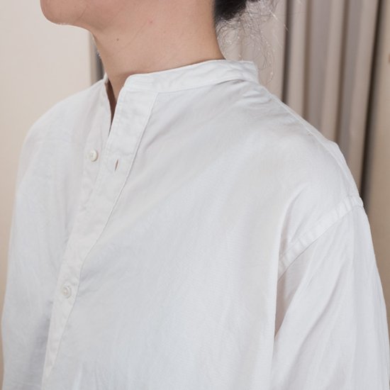 ŠP（エシュペー）ORGANIC COTTON OXFORD /BAND COLLAR SHIRT＃VINTAGE