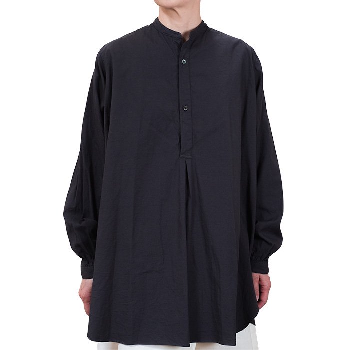 ŠP（エシュペー）ORGANIC COTTON OXFORD /BAND COLLAR SHIRT＃CHARCOAL