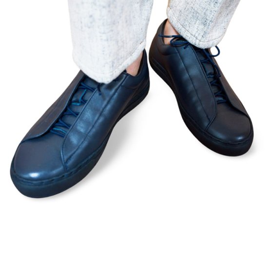 TRAVEL SHOES by chausser (トラベルシューズバイショセ) レザーローカットスニーカー　#ネイビー　- 　 リントータルファッションプレイス