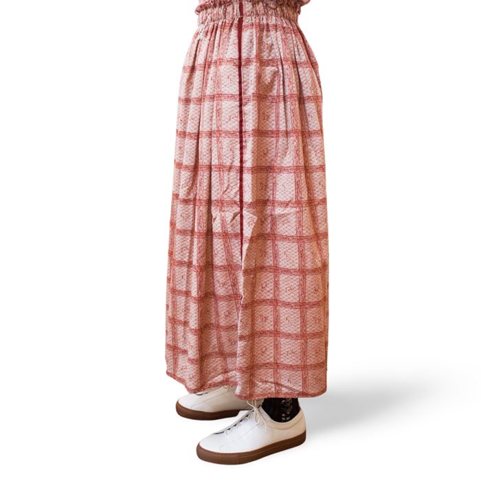 Antipast(アンティパスト) Printed Skirt #ORANGE 