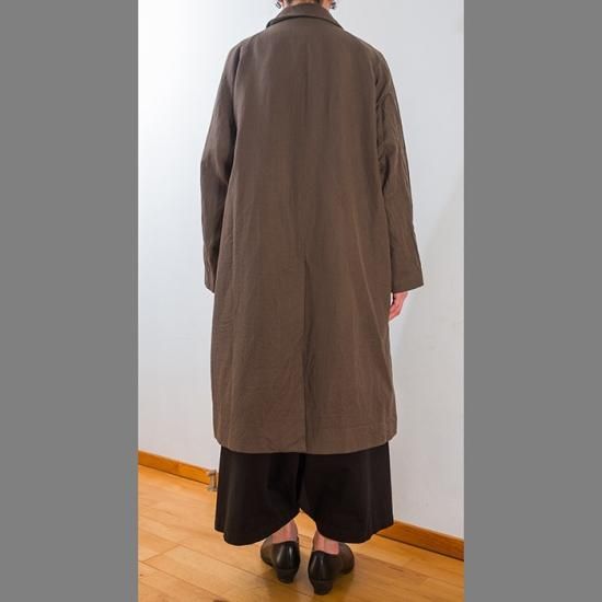 ŠP（エシュペー）WOOL LINEN /SOUTIEN COLLAR COAT KHAKI - リン
