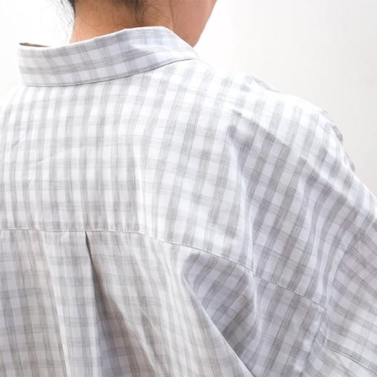 Ippei Takei リネンシャツ ippei takei [イッペイタケイ] basic shirts ＃gray ggm chk
