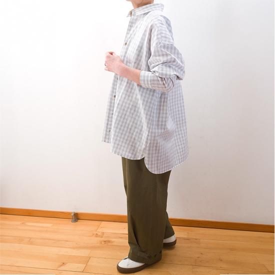 ippei takei [イッペイタケイ] basic shirts ＃gray ggm chk