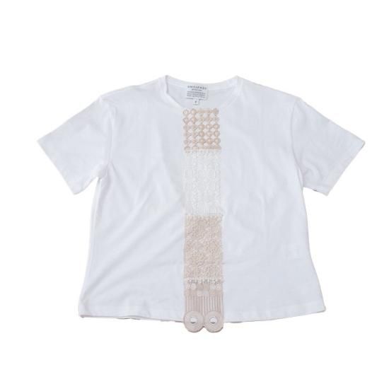 Antipast(アンティパスト) パッチワークTシャツ #ホワイト