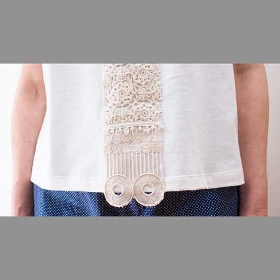 【楽天カード分割】 Antipast(アンティパスト) パッチワークTシャツ #ホワイト Tシャツ(半袖/袖なし)