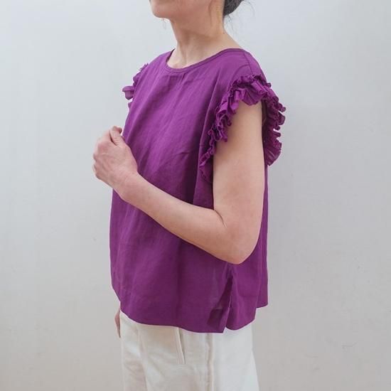 Antipast(アンティパスト) COATED COTTON TOPS #PURPLE - リン
