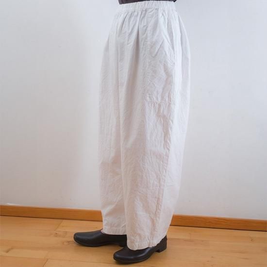 Homspun[ホームスパン]バルキーシーチング 厚手ギャザーパンツ 1