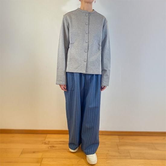 homspun ホームスパン サルエルパンツ homspun ホームスパン ワイドギャザーパンツ #細ストライプ、太