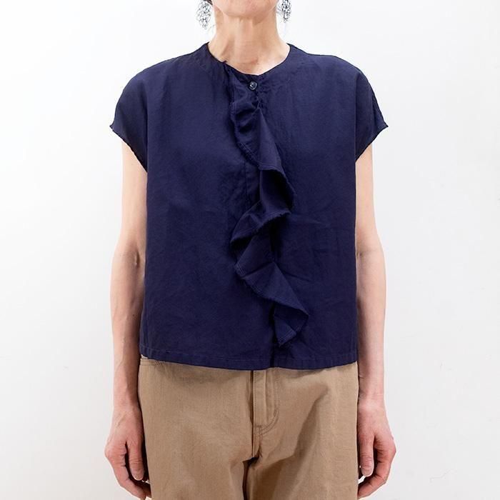Antipast(ƥѥ)  COATED COTTON VIYELLA TOPS  Blue