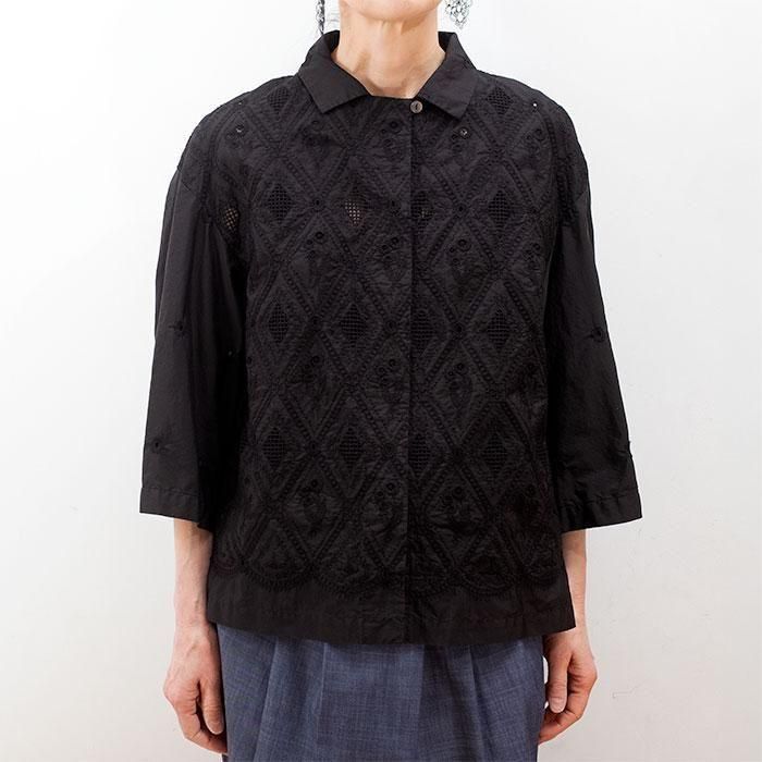 Antipast(ƥѥ) Garment-Dyed Blouse #black