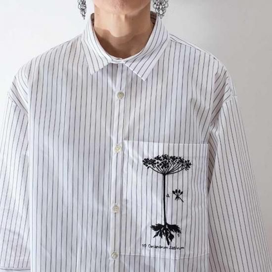 Antipast(アンティパスト) Shirt with Hand-Embroidery #NV/BK
