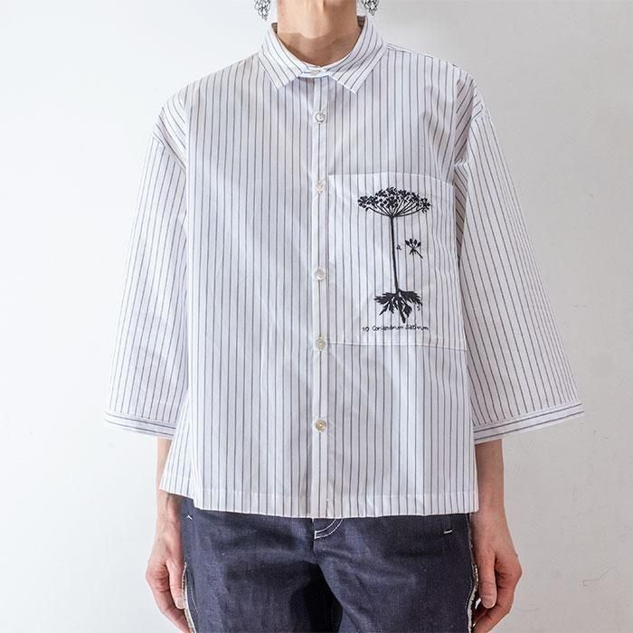 Antipast(ƥѥ) Shirt with Hand-Embroidery  #NV/BK
