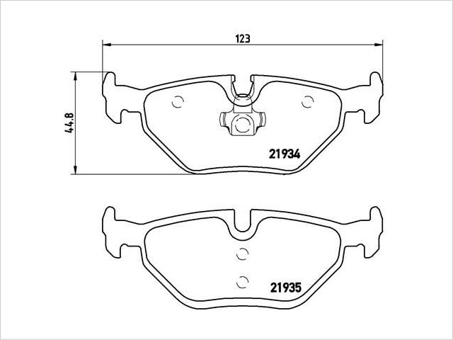 P06025N：BREMBO BMW リアブレーキパッド 3シリーズ E46 318i AL19 AY20 E36 34216778168 Z4  E85 - 輸入自動車パーツ・用品専門店 ～ blue bridge ～