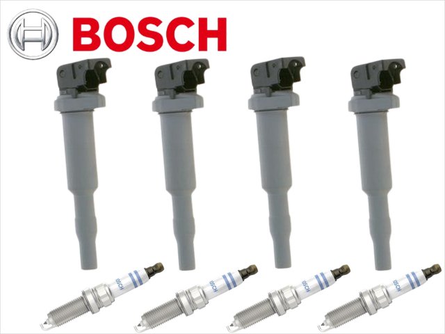 BOSCH 新品 BMW MINI イグニッションコイル スパークプラグ 4本セット R55 R56 R57 R58 R59 R60 E46 E90  E39 E60 0221504800 - 輸入自動車パーツ・用品専門店 ～ blue bridge ～