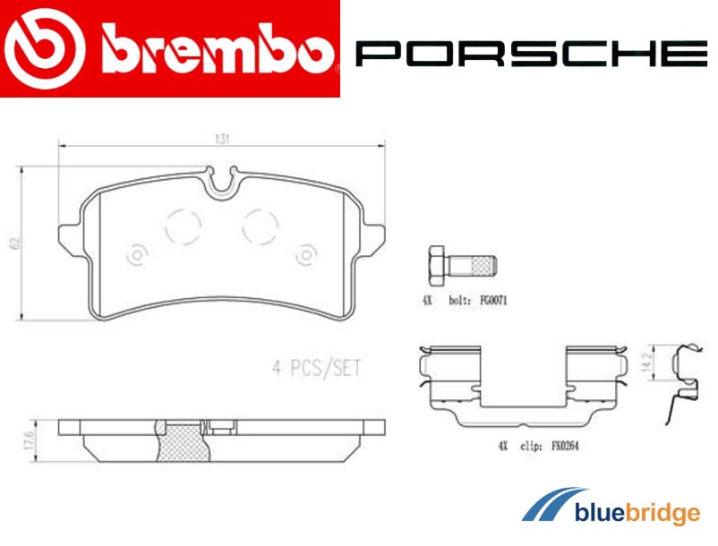 BREMBO 新品 ポルシェ リアブレーキパッド 低ダスト マカン S Turbo