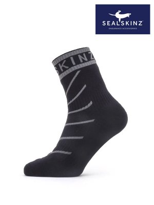 SEALSKINZ｜Warm Weather Ankle Length Sock with Hydrostop #Black/Grey [11100056-0101] _ Season Select | シーズンセレクト