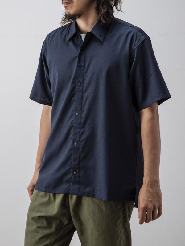 山と道 ul short sleeve shirt XL ネイビー - シャツ