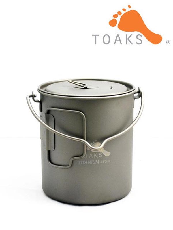 Titanium Pot 750ml With Bail Handle [POT-750-BH] _ TOAKS | トークス