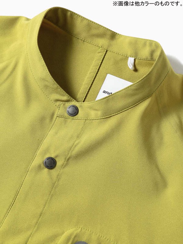 W's tech long sleeve band collar shirt #Khaki [5741153039] _ and