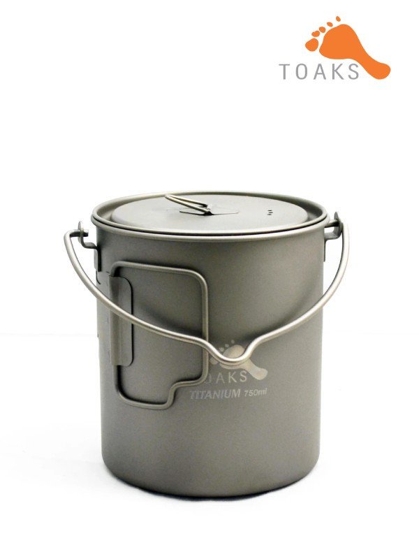 Titanium Pot 750ml With Bail Handle [POT-750-BH] _ TOAKS | トークス