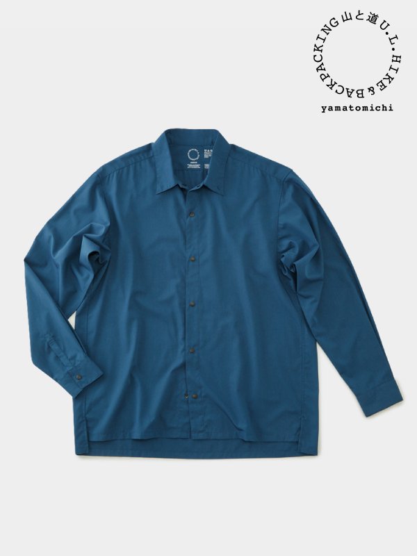 山と道 bamboo shirt インディゴ シャツ 安いオンライン ショップ 通販