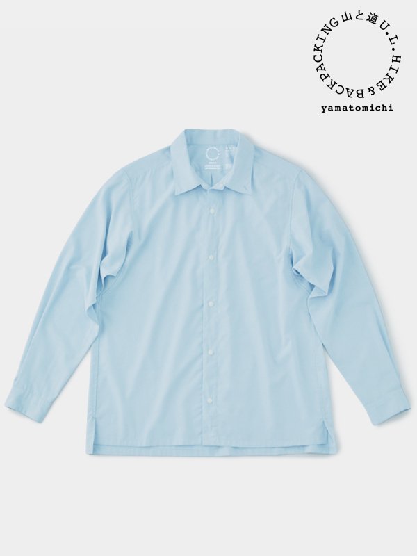 山と道 Bamboo Shirt Morningblue水色 L - 登山用品